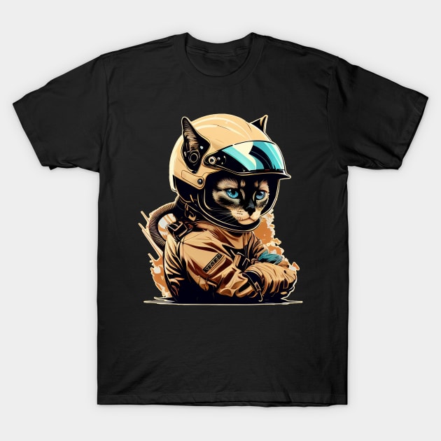 Fast Cat Drives, Pilots and Rides Fast. Duh. T-Shirt by TechNatura